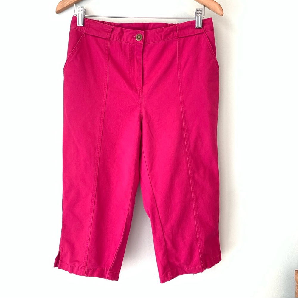 NWT Ruby Rd. Pink Stretch Capri Pants 8 NEW
